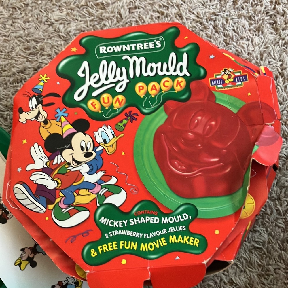 Large Rowntree’s Mickey Mouse Shaped Jelly Mould NEW Fun Pack Mickey Vintage